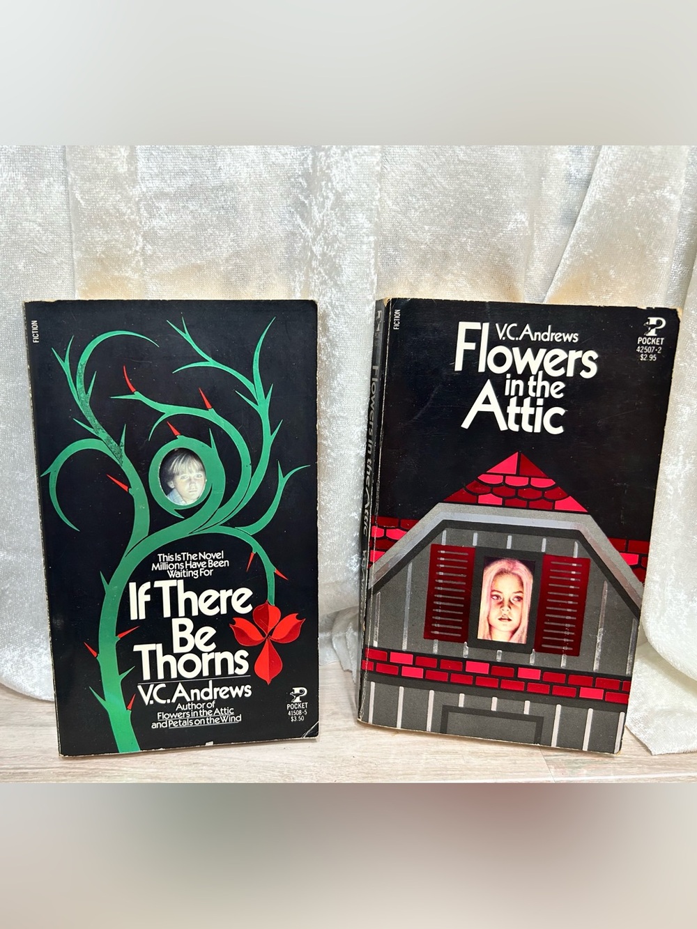 Vintage V.C. Andrews Paperback Book Lot Flowers in the Attic + If There Be Thorn
